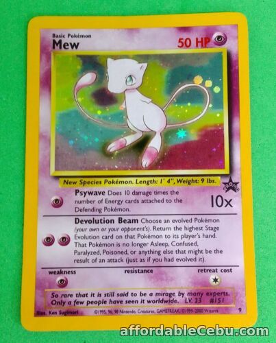 1st picture of Mew #9 Holo black Star promo Pokemon Trading Card WOTC NM condition vintage For Sale in Cebu, Philippines