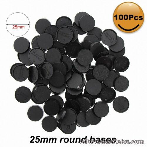 1st picture of 100pcs 25mm Round Plastic Model Bases for Wargames Table Games For Sale in Cebu, Philippines