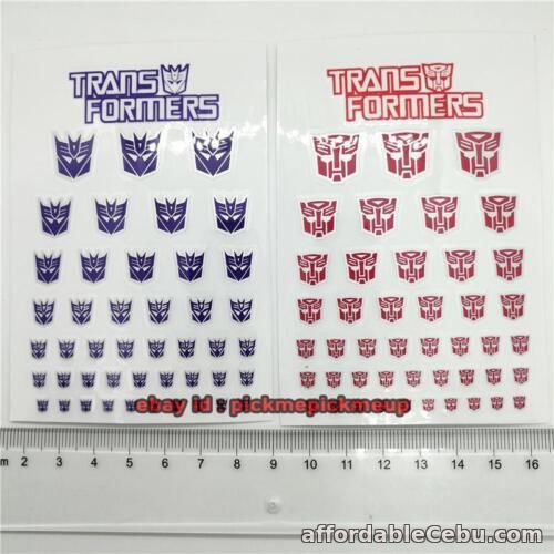 1st picture of Transformers Autobot Decepticons G1 Symbol Logo Sign Sticker Decal Silver Border For Sale in Cebu, Philippines