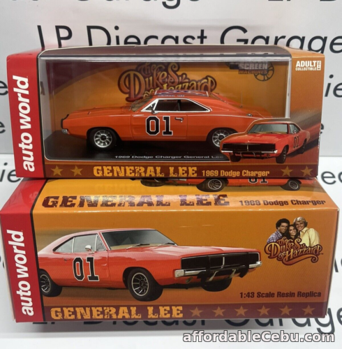1st picture of AUTO WORLD 1969 Dodge Charger General Lee Dukes of Hazzard 1:43 Diecast NEW HTF For Sale in Cebu, Philippines