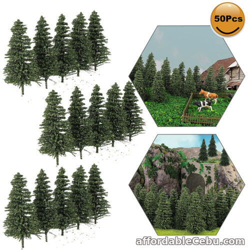 1st picture of 50pcs Model Pine Trees 5cm Deep Green Pines for N Scale Model Railroad Layout For Sale in Cebu, Philippines