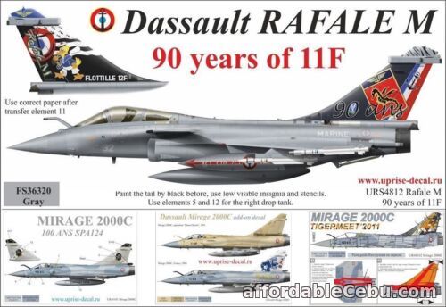 1st picture of 1:48 Decal Dassault Rafale 90 Years of 11F (no stencils) UpRise Decals URS4812 For Sale in Cebu, Philippines
