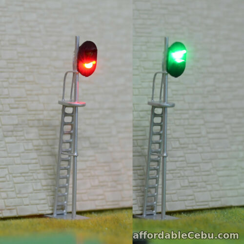1st picture of 1 x HO / OO scale model railroad block signal 2 aspects LED light silver #S2LH For Sale in Cebu, Philippines