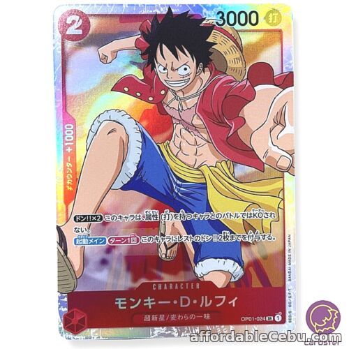 1st picture of ONE PIECE Card Game Monkey D. Luffy OP01-024 SR ROMANCE DAWN OPCG Japanese For Sale in Cebu, Philippines