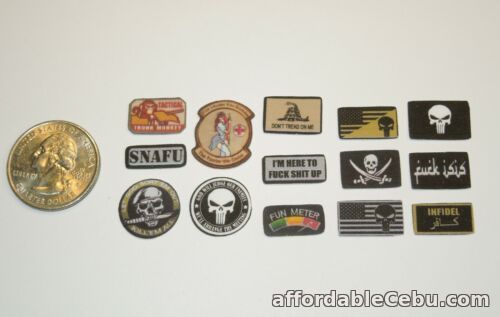 1st picture of 1/6 Scale US Army Modern Set of 14 Irreverant Fabric Patches For Sale in Cebu, Philippines