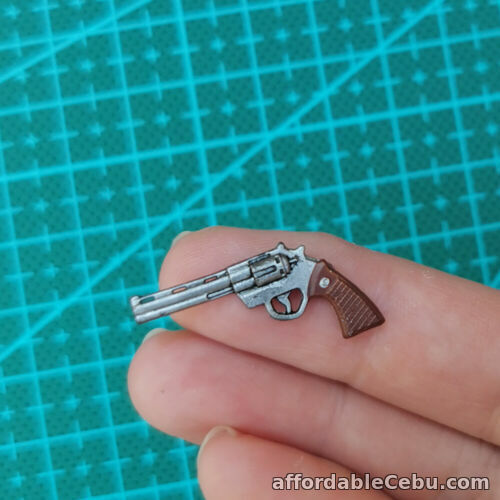 1st picture of 1:12 Scale Silvery Revolver Pistol Movie Props Model for 6" Figure Doll For Sale in Cebu, Philippines