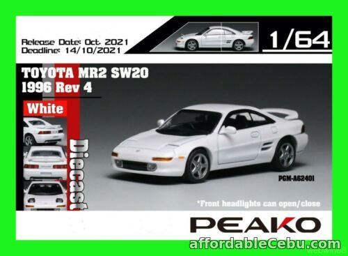 1st picture of Peako64 1/64 TOYOTA MR2 SW20 1996 Rev 4 White Headlights Fully Open For Sale in Cebu, Philippines