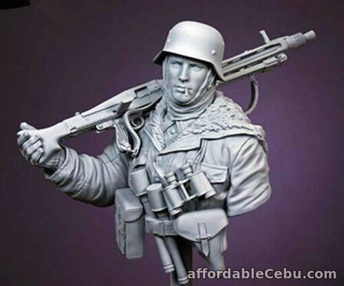 1st picture of 1/10 Resin Figure Bust German Smoking Soldier Gunner unpainted unassembled 3644 For Sale in Cebu, Philippines