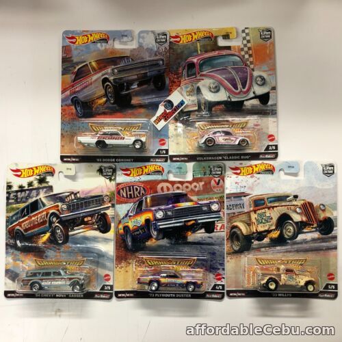 1st picture of Complete 5 Car Set * 2022 Hot Wheels DRAG STRIP Culture Case R For Sale in Cebu, Philippines