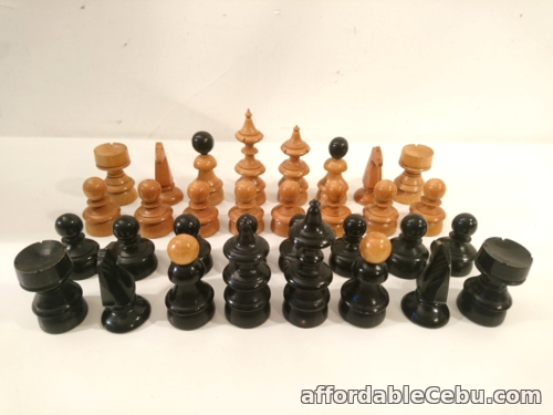 1st picture of Vintage Wooden Hungarian Chess Figures - Large Size King Height is 10cm / 3.9" For Sale in Cebu, Philippines