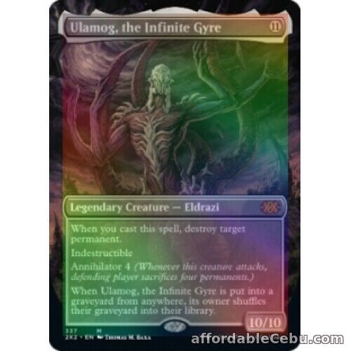 1st picture of Foil Ulamog, The Infinite Gyre (borderless) M/NM Magic MTG Double Masters 2022 For Sale in Cebu, Philippines