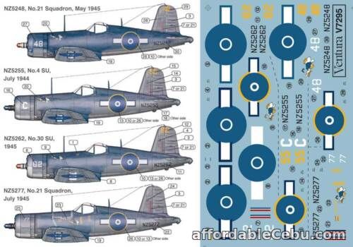 1st picture of RNZAF Corsairs - "The Four Donald Ducks" 1/72 scale decal. V7295. For Sale in Cebu, Philippines