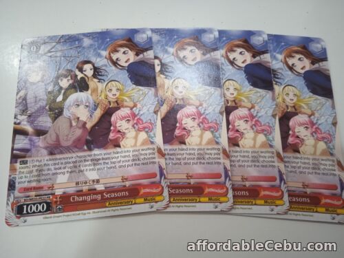 1st picture of 4x Changing Seasons - BanG Dream! Promo -  Weiss Schwarz For Sale in Cebu, Philippines