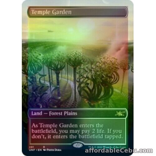 1st picture of Foil Temple Garden (borderless) M/NM Magic: The Gathering MTG Unfinity For Sale in Cebu, Philippines