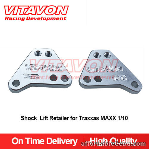 1st picture of VITAVON CNC Aluminum #7075 Shock Lift Retailer for Traxxas MAXX 1/10 Silver For Sale in Cebu, Philippines
