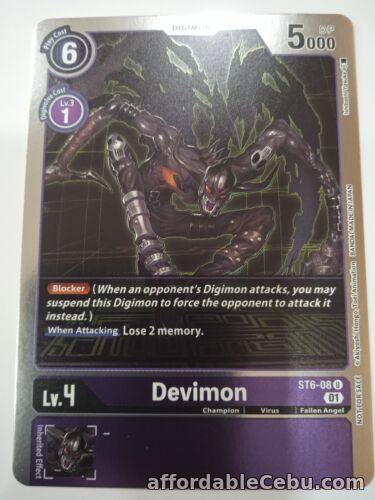 1st picture of Devimon - Tournament Pack Vol.7 ST6-08 Promo FOIL - Digimon Card Game For Sale in Cebu, Philippines