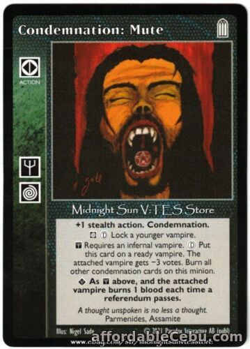 1st picture of Condemnation: Mute V:TES VTES Vampire CCG For Sale in Cebu, Philippines