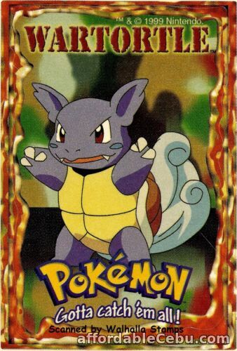 1st picture of POKEMON STICKER, Wartortle, A&A Vintage vending machine sticker MADE IN USA 1999 For Sale in Cebu, Philippines