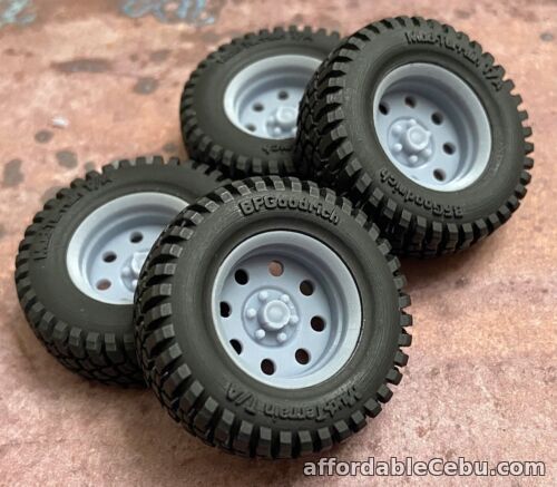 1st picture of 1/24 Scale:  18-Inch AR Baja Wheels W/ Mud Tires; Jeep, Resin 1/25 For Sale in Cebu, Philippines