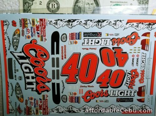 1st picture of CLEAR WATER SLIDE DECALS 1/24 NASCAR Dodge #40 Coors Light Beer Reproduction For Sale in Cebu, Philippines