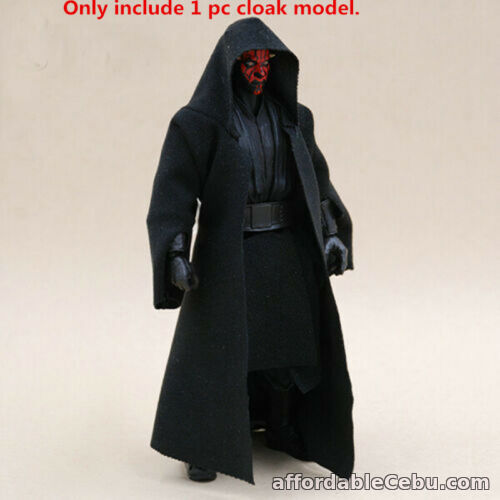 1st picture of 1:12 Scale Black Cloak Robe Coat Model with Hat for 6" Action Figure Doll For Sale in Cebu, Philippines