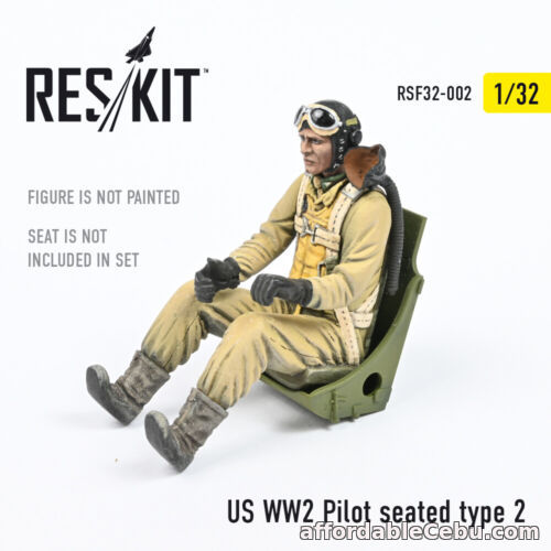 1st picture of Reskit RSF32-0002 - 1/32 US WW2 Pilot seated type 2, scale model kit For Sale in Cebu, Philippines