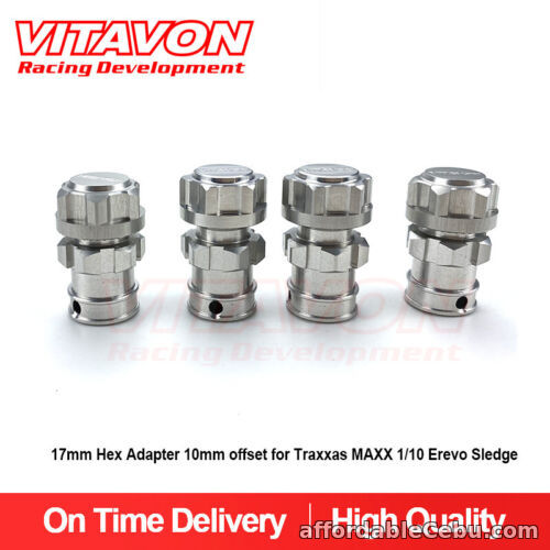 1st picture of VITAVON 17mm Hex Adapter 10mm offset for Traxxas MAXX 1/10 Erevo Sledge silver For Sale in Cebu, Philippines