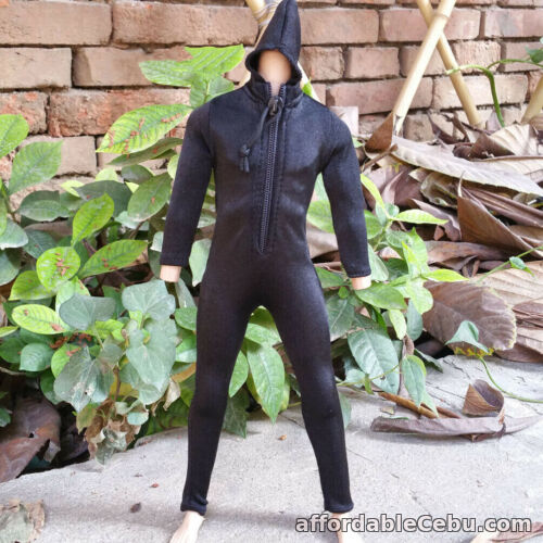 1st picture of 1:6 Scale Black Tight Jumpsuit Hoodie Model for 12" Male DAM HT SS  Figure For Sale in Cebu, Philippines