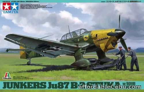 1st picture of Tamiya 37008 1/48 Scale Model WWII Junkers Ju-87 B/R2 Stuka w/Bomb Loading Set For Sale in Cebu, Philippines