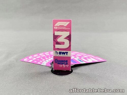 1st picture of BWT Pink Metal P3 Place 1:18 Pit Board Formula 1 F1 2020 & 2021 & 2022 Season For Sale in Cebu, Philippines