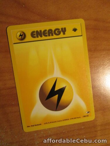 1st picture of LP (1st edition) Pokemon LIGHTNING ENERGY Card GYM HEROES Set 130/132 First Ed For Sale in Cebu, Philippines