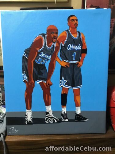 1st picture of Shaq O'neal and Penny Hardaway Oil Painting on Canvass 20" x 24" #S&P01 For Sale in Cebu, Philippines