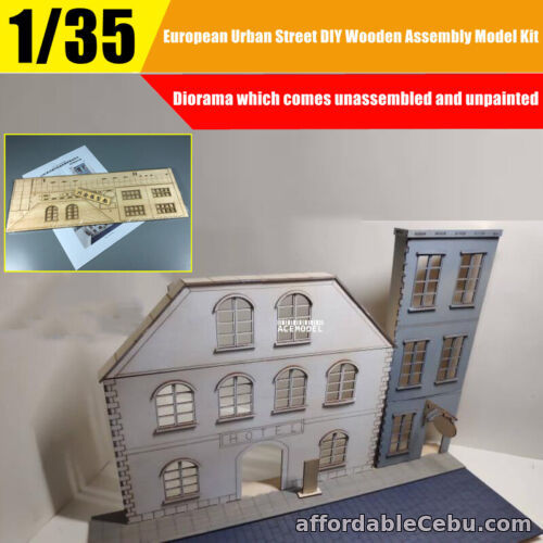 1st picture of 1/35 European Urban Street Scenes Diorama DIY Wooden Assembly Model Upgrade Kit For Sale in Cebu, Philippines
