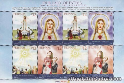 1st picture of Philippines 2017 Our Lady of Fatima 4 values in sheetlet/8 mint NH For Sale in Cebu, Philippines