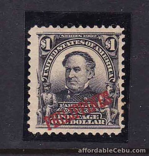 1st picture of 1903 US Philippines Surcharge "PHILIPPINES" $ 1 Dollar Black mint VF Fresh color For Sale in Cebu, Philippines