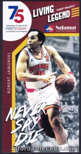 1st picture of 2021 Philippines Basketball Legend Robert Jaworski Official Philpost Postcard For Sale in Cebu, Philippines