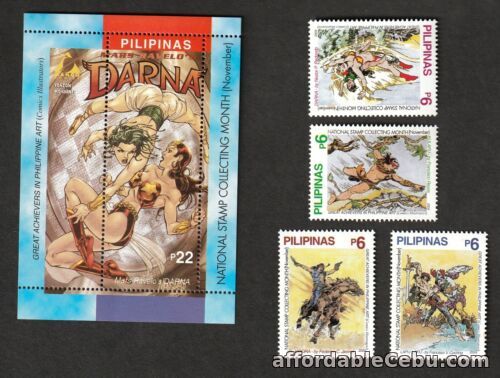 1st picture of Philippines 2004 National stamp collecting month COMICS 4v+SS  mint NH For Sale in Cebu, Philippines