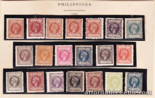 1st picture of Philippines 1898 Alfonso XIII complete set of 20 values Mint Fine -VF For Sale in Cebu, Philippines