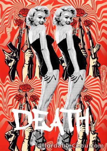 1st picture of Death NYC Ltd Ed 45x32cm LARGE Signed Graffiti Pop Art Print "DEATHP97" For Sale in Cebu, Philippines