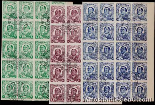 1st picture of 1944 Philippines Japan Occupation Pres. Laurel Sc# N35-37 X20 sets in Block used For Sale in Cebu, Philippines