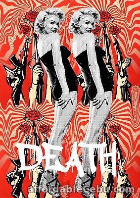 1st picture of Death NYC Ltd Ed 45x32cm LARGE Signed Graffiti Pop Art Print "DEATHP97" For Sale in Cebu, Philippines