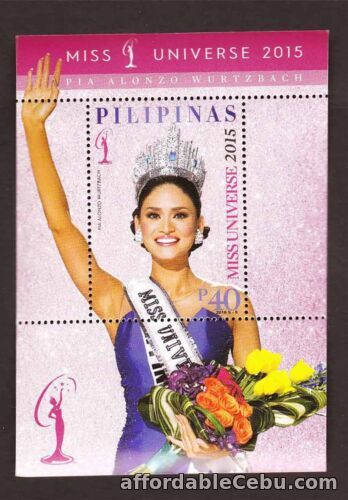 1st picture of Philippines 2015 Miss Universe PIA WURTZBACH S/S  with Crystal Crown mint NH For Sale in Cebu, Philippines