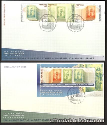 1st picture of PHILIPPINES Independence  stamp on stamp 3v + S/S on 2 FDC For Sale in Cebu, Philippines