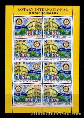1st picture of Philippines 2005 ROTARY INTERNATIONAL Centennial sheetlet of 8 Mint NH For Sale in Cebu, Philippines