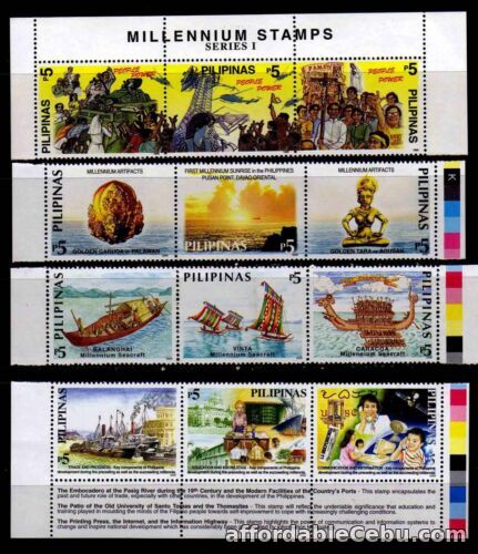 1st picture of Philippines 2000 Millennium series 1 -series 4 complete 12 values mint NH For Sale in Cebu, Philippines