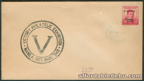 1st picture of 1946 Philippines VICTORY PHILATELIC EXHIBITION First Day Cover For Sale in Cebu, Philippines