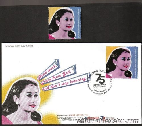 1st picture of 2021 Philippine Film STAR Living Legend VILMA SANTOS 1 value + FDC For Sale in Cebu, Philippines