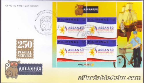1st picture of Philippines 2017 ASEANPEX Philatelic exhibition Limited SS on FDC For Sale in Cebu, Philippines