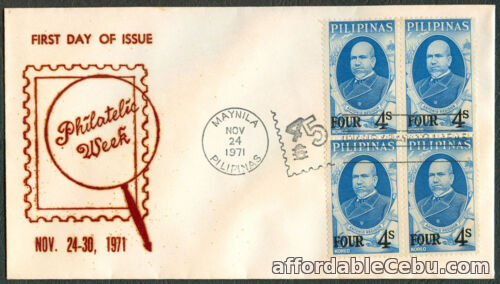 1st picture of 1971 Philippines PHILATELIC WEEK First Day Cover - B For Sale in Cebu, Philippines