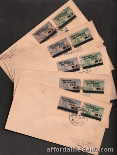 1st picture of Philippines 1944 Japan Occ 2nd fall Bataan & Corregidor cancel Sep 7 X5 sl tone For Sale in Cebu, Philippines